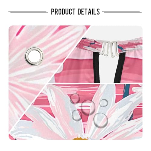 Capa blanca linda con margaritas para corte de cabello, impermeable, profesional para barbería y salón con cierre ajustable de broche para peinados y estilismo miniatura 4