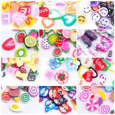 ALVRIO Nail Art Stamping Plate Kit - 2 Image Stamping Template 1 Stamper with Scraper 1 Box Fruit Fimo Slices 5 Pc Dotting Pen 5 Pc Nails Striping Tape Manicure DIY 3