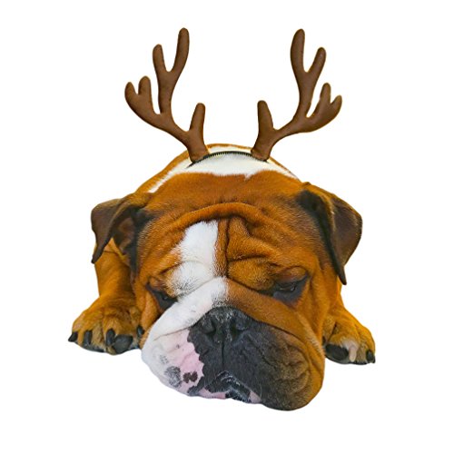 Oblique Unique® Rentier Geweih auf Haarreif I Elchgeweih I Rehkostüm I Fasching Karneval Party Verkleidung