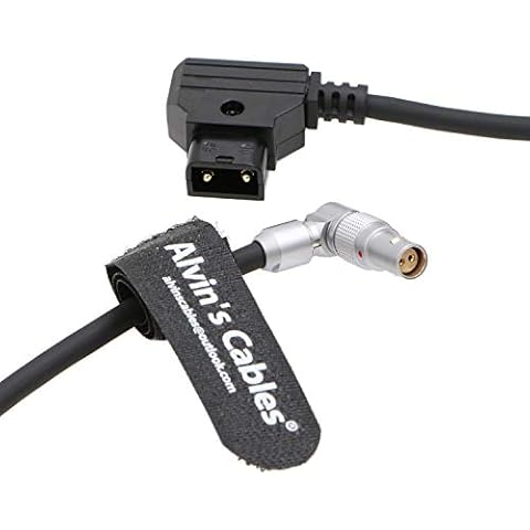 Alvin’s Cables Rotatable Right Angle 2 Pin Female to D-tap Power Cable for Red Komodo Camera 80CM Cover