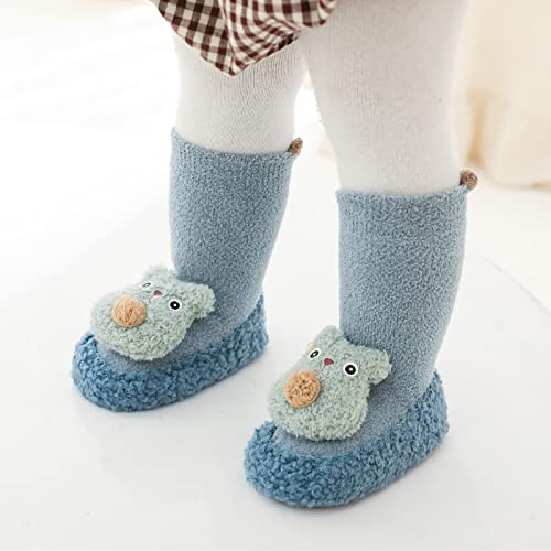 Toddler Boy Girls Winter Long Tube Sock Shoes Flat Bottomed Non Slip Plush Warm Sock Shoes Toddler Girl Shoes2