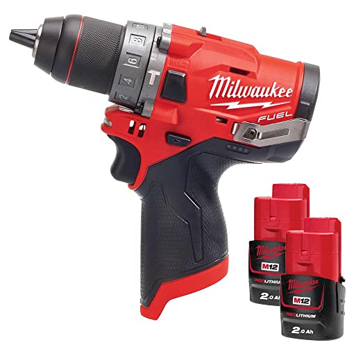 Milwaukee M12FPD-202B 12v Drill with 2 x Batteries, Charger and Bag