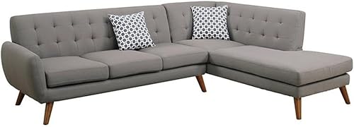 Poundex PDEX-F6953 Sofás, Gris Gris,Negro -,Laguna