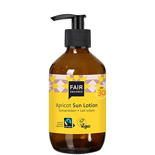 Produktfoto von FAIR SQUARED Sonnencreme 240 ml LSF 30 – Premium Sonnenschutz Vegan & Fairtrade – Apricot Sun Lotion – Made in&hellip;