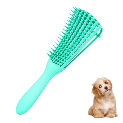 Puppy Brush for Small Dogs, Soft Dog Brush for Grooming, Gentle Puppy Dog Hair Remover Brushes for Poodles, Bichon, Cocker Spaniel, Teddy and More (Green, 1Pcs)