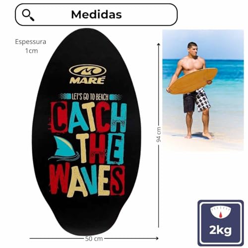 Prancha Skimboard - Sonrisal Surf Madeira - Maré (Nuvens)
