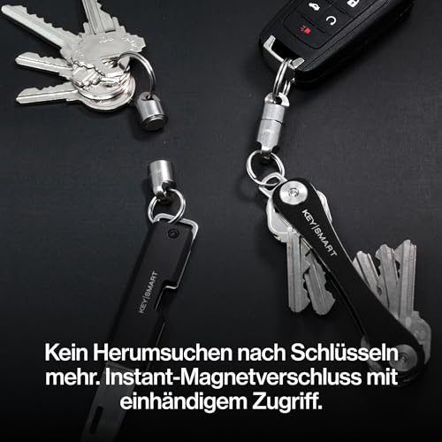 Image of KeySmart MagConnect Magnetic Key Holder for Purse, Key Chains for Car Keys - Detachable Key Ring Quick Release Keychain