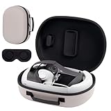 XINGFUDAO 収納ケース Meta Quest 3 VR 専用 VRカバー付き Elite ストラップ付属したメタクエストヘッドセットに適用 持ち運びに便利 防水 保護 白