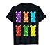 Adorable ourson coloré en forme de gélatine, cadeau de 6 ours lumineux T-Shirt