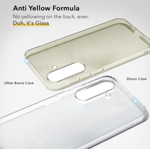 Image of DIZORO Compatible with Samsung Galaxy S25 Fe 5G Back Cover Case Clear,[ Anti Yellow ][Military Grade Protection] Hard PC Back Cover Transparent