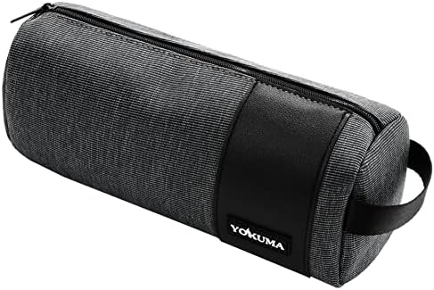 YOKUMA Pencil Pouch Case for Adults Large Capacity Pen Case Bag Back to School Supplies for College Students Teen Boys Aesthetic Stationery Organizer (Dark Blue)