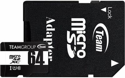 Team チーム Micro SDXC【64GB】TUSDX64GCL10U03 スマホ タブレット用 Read:100MB/s Write:20MB/s 10年保証 SDアダプタ付 micro sdxc card