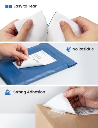 Image of Phomemo 4 inchx3 inch Thermal Shipping Labels, White, 500 Sheets Per Roll