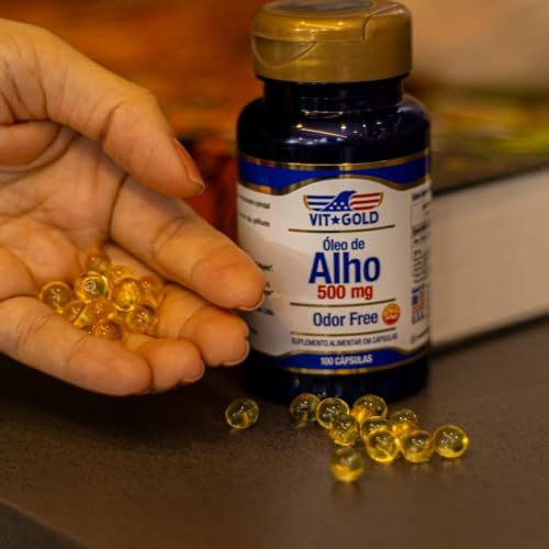 Óleo De Alho 500mg Odor Free Vitgold 100 Cápsulas