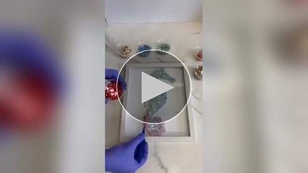 ZANWANXIN Sea Glass Art Kit, DIY Resin Beach Art Kit, DIY