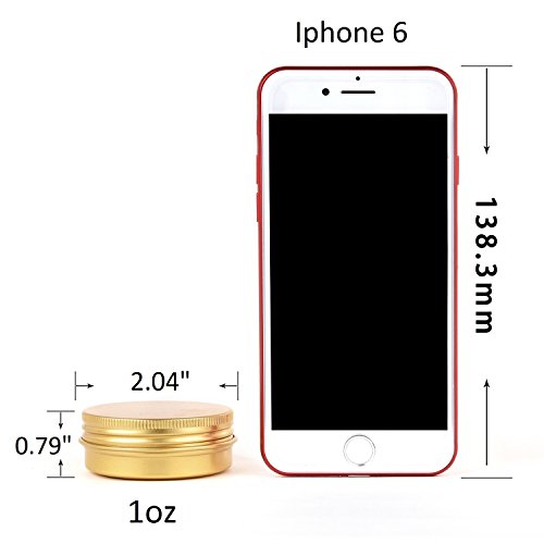 Aluminum Metal Tins 1 Ounce 48 Pack Round Tin Containers Storage Tins Metal Jars Empty Lip Balm Container Small Containers with lids,Gold2