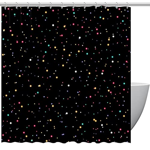 Rideau de douche abstrait multicolore 183x183cm accessoire salle de bain tendance