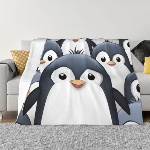 Couverture canapé pingouin 203 x 152 cm, l'idée cadeau douce et chaleureuse
