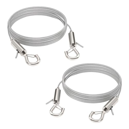Picture Hanging Wire Set with Adjustable Lengths of 1m and 2m Featuring Small and Large Hook for Art and Glass Display