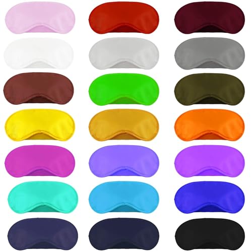Aneco 50 Pieces Blindfold Eye Mask Shade Cover with Nose Pad and Adjustable Strap for Travel Sleep or Party Supplies