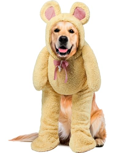 Rubies Official Walking Teddy Bear Pet Costume, Size Medium Halloween Halloween