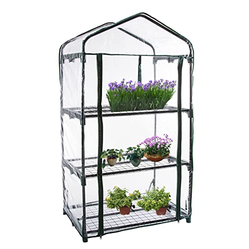Housse de serre, sans étagère, porte enroulable, maison de culture, abri de jardin, serre à tomates, légumes, couverture en PVC transparent pour jardin, balcon, serre en film plastique