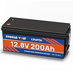 CYCCLEVOLT LiFePO4 Batterie 12V 200Ah mit 200A BMS, 8000+ Deep Cycle Batterie, perfekt für Wohnmobil, Trolling-Motor, Solaranlagen, Energiespeicherung zu Hause und Off Grid, wartungsfrei