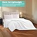 100% Cotton Blankets Queen Size for Bed - Waffle Weave Blankets for Summer, Lightweight and Breathable Soft Woven Blanket for Spring, (White, Queen (90