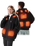DR.PREPARE Heated Hoodie & Heated Gilet with 16000mAh Battery Pack, Heat Vest for Women Men, Multi Heating Zones for Outdoor