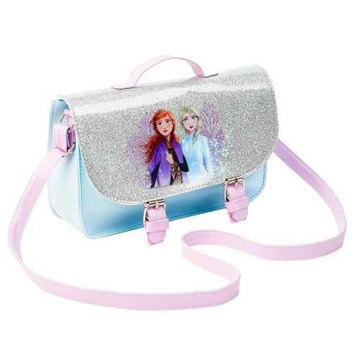 Migliori Regali per Bambina a cui piace Elsa di Frozen Disney Borsa a Tracolla - Borsetta Bambina Principesse Frozen Borse A Tracolla Regolabile Regalo Bambina Compleanno Natale (Blu/Argento Frozen)