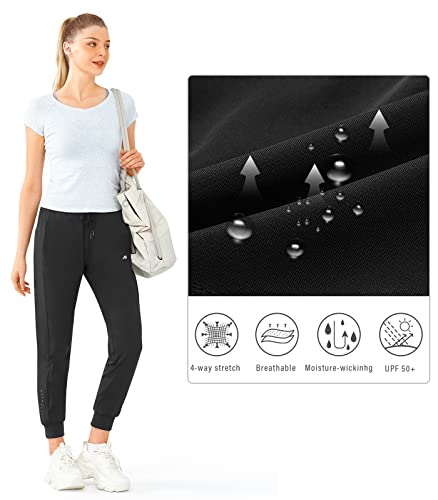 Allzero Women's Jogging Pants Lightweight Athletic Joggers Sweatpants Quick Dry Tapered Track Pants For Workout, Running Black L #TOP3