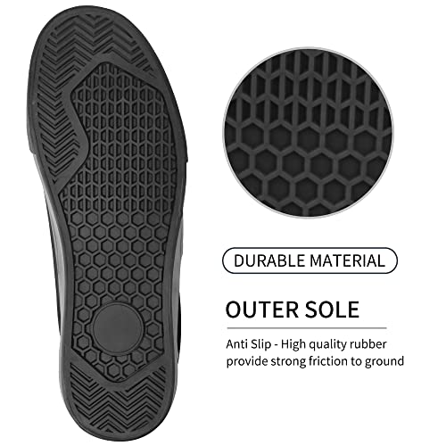 Men's Black Classic Low Top Shoes Canvas Fashion Sneaker with Soft Insole Causal Dress Shoes for Men Comfortable Walking Shoes3