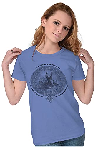 Virginia Va Rugged Mountain Bear Womens T Shirt Ladies Tee Violet #TOP2