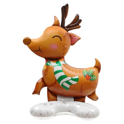 DazzJoy Weihnachten Elch Folienballon Stehend, XXL Luftballon Elch...