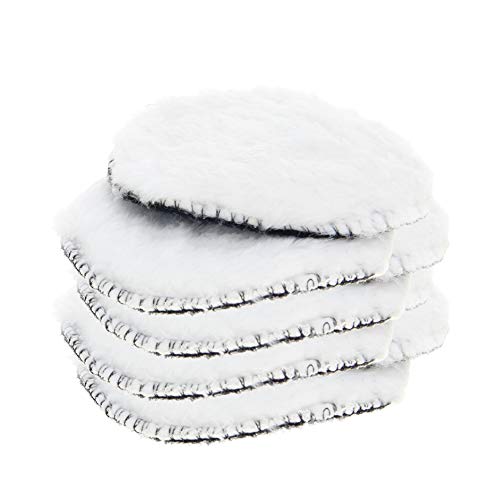 Polierscheibe aus Wolle, 10,2 cm, Haken und Schleife, für Spiegelpolieren von Metall, Stein, Glas und Jade, 8 Stück