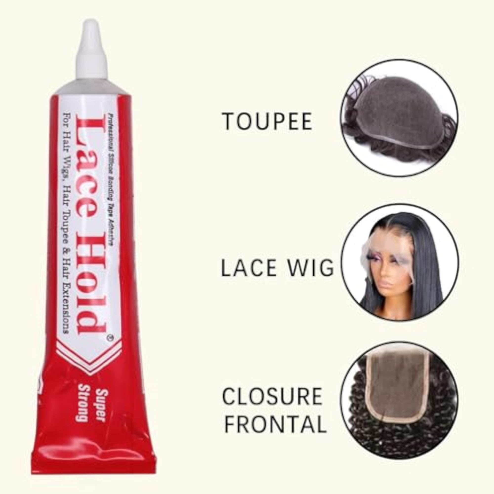 10g Lace Hold Wig Glue for Hair Patch, Ultra Hold