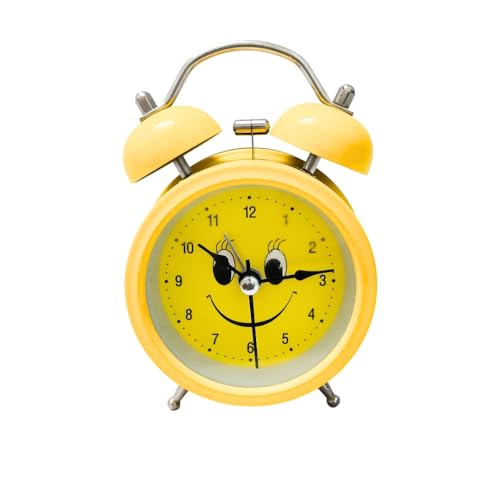 Image of FunzOn Yellow Smiley Table Alarm Clock
