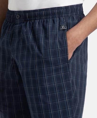 Image of Jockey 9005 Men's Super Combed Mercerized Cotton Woven Fabric Regular Fit Printed Bermuda with Side Pockets