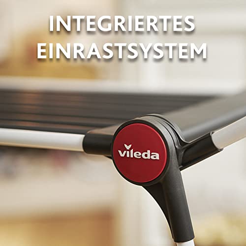 Vileda Soft Care plus Wäscheständer, 21 m Trockenfläche, extradicke Leinen gegen Abdrücke, hohe XXL-Flügel mit Flügelsperren, 2 Kleinteilehalter, Rollen zum einfachen Transport, ECO-Verpackung - 5