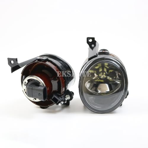Generic Car Front LED Fog Light Lamp With 8W LED Bulbs 1T0941699 1T0941700 For VW Tiguan 2007 2008 2009 2010 2011, Black
