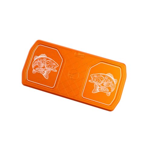 Cling Fishing Products Mag Grab Delta Fishing Magnet - Magnetic Holder and Organizer for Fishing Tools, Pliers, Hooks, Tackle - Used for Boats, Cars, Trucks, Bags, Gear Boxes (Orange, Largemouth)