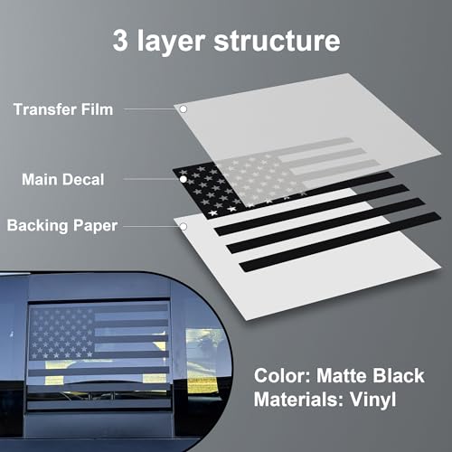 Image of Zhizhong Rear Middle Window Decals for Toyota Tacoma 2005-2023