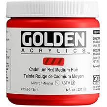 Golden Heavy Body Acrylic - Cadmium Red Medium Hue - 8 oz Jar
