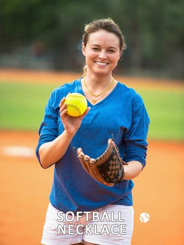 Softball/Volleyball/Basketball/Baseball/Soccer/Football Necklace for Women Girls, Heart Necklace Sport Accessories Hypoallergenic Game Day Team Jewelry Gifts4