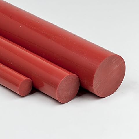 PVC Rundstab rot Ø 70 mm - Kunststoffstab 250 mm lang - PVC-U Rundmaterial auf Zuschnitt Cover