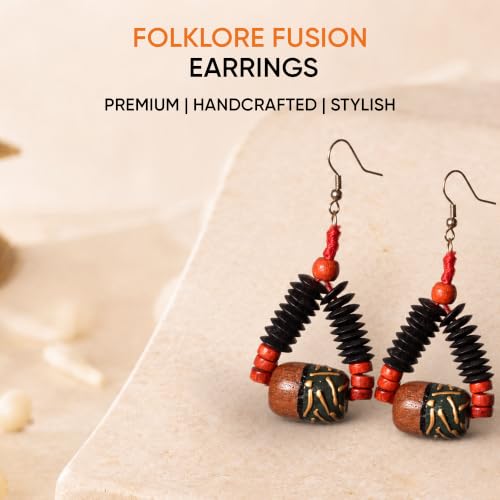 Image of Handcrafted Bohemian & Ethnic Earrings Collection for Women - Artistic, Nature-Inspired Statement Designs in Studs, Drops & Chandeliers