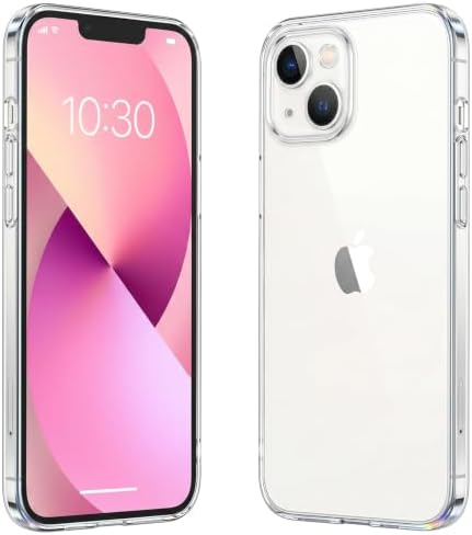 caslord Transparent Hülle Kompatibel mit iPhone 13 | Ultradünn | Weiche TPU Stoßfest Schutzhülle | Durchsichtige Kratzfest Handyhülle