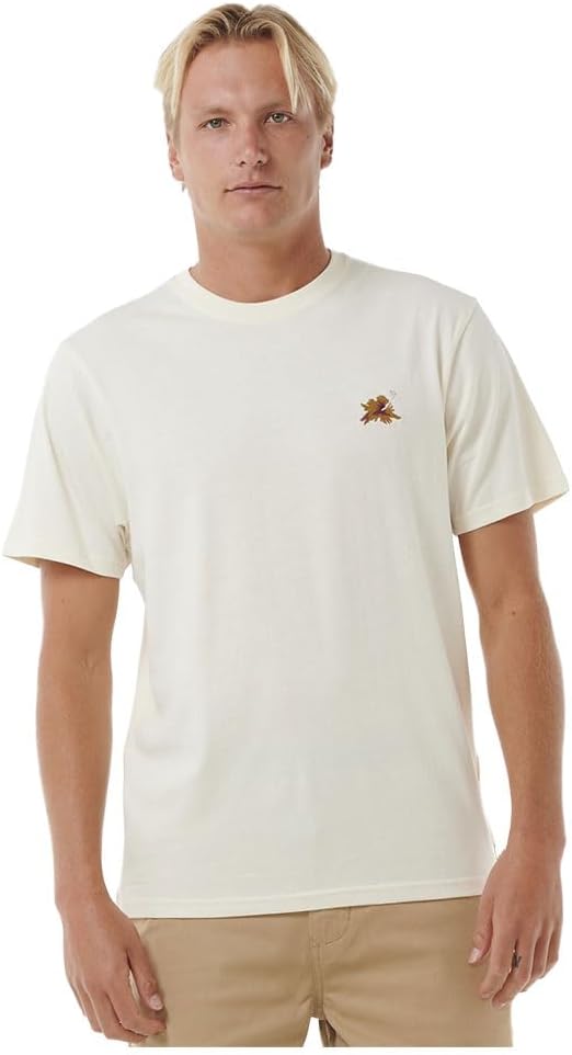 Rip Curl Surf Revival Hoffman Hibiscus T-Shirt - Bone