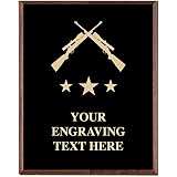 Hunting Plaques, Custom Engraved Hunting Rifles Trophy Plaque Award, Great Customizable Hunting Awards Prime