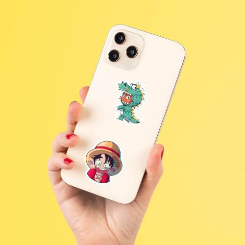 Image of Funny Monster Sticker Pack of 50 - Waterproof Vinyl Cartoon Character Stickers for Laptop, Water Bottle, Notebook, Journal, Phone Case, Luggage & DIY Decoration | Cute & Quirky Creature